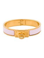 18k Gold-pl Hermes Clic Anneau Enamel Bracelet