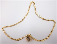 9 KT YELLOW GOLD CHAIN LINK NECKLACE