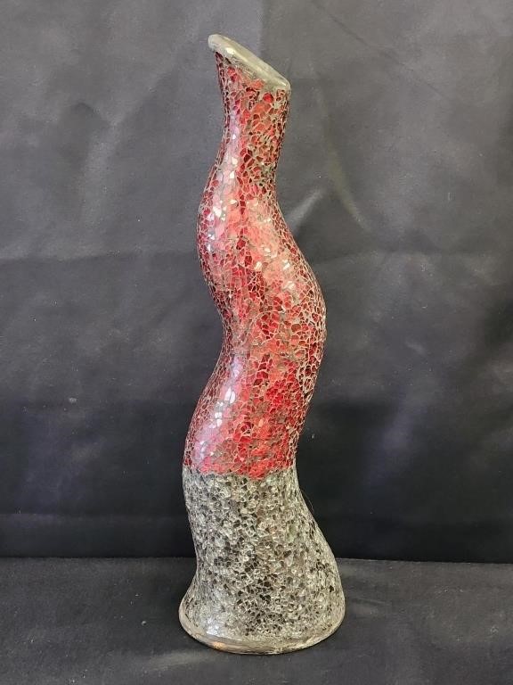 DECORATIVE MOSAIC VASE (MATCHES LOT #9)