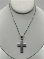 Vintage Taxco Sterling Silver Cross Necklace