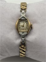 Antique 10K GF Bulova Diamond Watch
