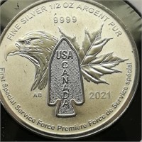 2021 CANADA $2 SILVER COIN SPECIAL SERVICE FORCE