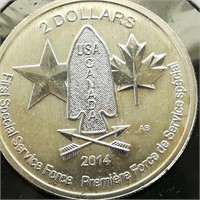 2014 CANADA $2 SILVER COIN SPECIAL SERVICE FORCE