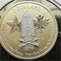 2015 CANADA $2 SILVER COIN SPECIAL SERVICE FORCE