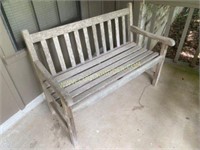 Wooden Porch Bench