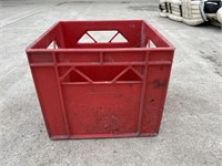 Red milk crate