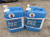 2 aqua pack water jugs