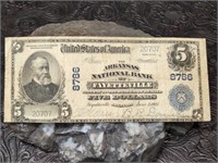 1907 Arkansass Nat'l Bank of Fayetteville $5 Note