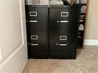 Two Two Drawer Metal Filing Cabinets