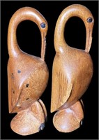 Hand Carved Wood Birds