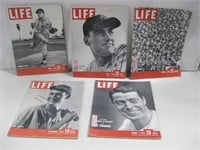 Five Vtg Life Magazines