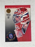 1993/94 Patrick Roy Leaf Painted Warrior card