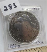 1886-O Morgan silver dollar