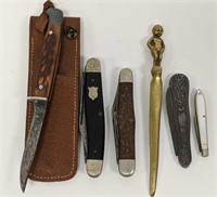 Collection of 6 Vintage Pocket Knives