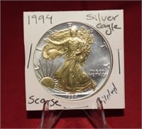 1994 Silver Eagle w/ Gilded Liberty