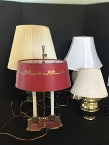 Four  table lamp tallest 29 inches