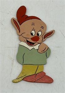 Painted Dopey Dwarf Wooden Wall Hanging