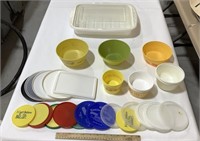 Lot of plastic containers