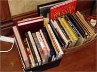 lot of books , inside the Titanic , needle work