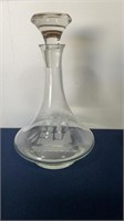 Glass Ships Decanter with Stopper