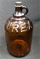 1 Gallon Amber Glass Purex Bleach Jug