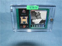 Frank Robinson game used material insert baseball