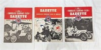 Lot of 3 The Horseless Carriage Club Gasette