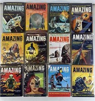 12pc 1955-60 Amazing Science Fiction Stories Books