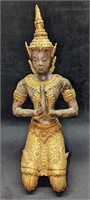 Vintage Bronze Teppanom Kneeling Buddha Figure A