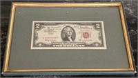 F - SIGNED & FRAMED $2 BILL (R5)