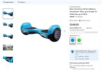 B3522  Razor Hovertrax 2.0 Balance Hoverboard Blu