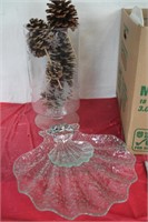Large Cones / Glass Vase / Xmas