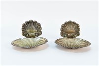 PAIR OF SCALLOP SHELL SOAP HOLDERS