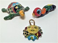 Hand Painted Ceramic Mexican Turtle