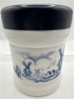 Vintage holland milk glass tobacco jar