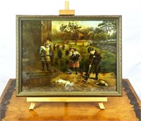 Antique Lithograph behind glass