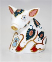 Royal Crown Derby Snuffle pig paperweight