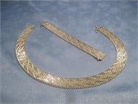 S.S. Italy Hallmarked Necklace & Bracelet Set