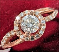 $4015 10K  2.63G Natural Diamond 0.5Ct Ring