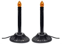 2 Pack Halloween Electric Window Candles, Black