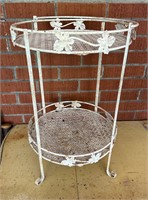 Two Tiered Metal Patio Plant Stand