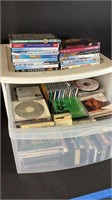 Storage Drawer of DVDs, CDs & Cassettes