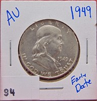 1949 Franklin Half Dollar, AU