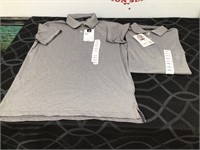 (2) Men’s Small Stretch Cotton Pique Polo Shirts