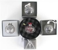 Five Waterford Crystal Times Square Ornaments