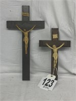 Pair of Antique Crucifix