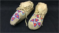 Beaded Moccasins Brain Tanned