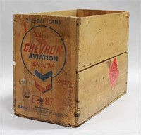 CHEVRON GASOLINE WOODEN CRATE