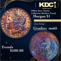 1900-p Morgan Dollar Steve Martin Collection Rainb