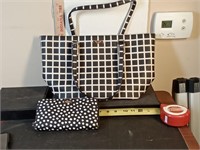 genuine Kate Spade blue & white checker handbag